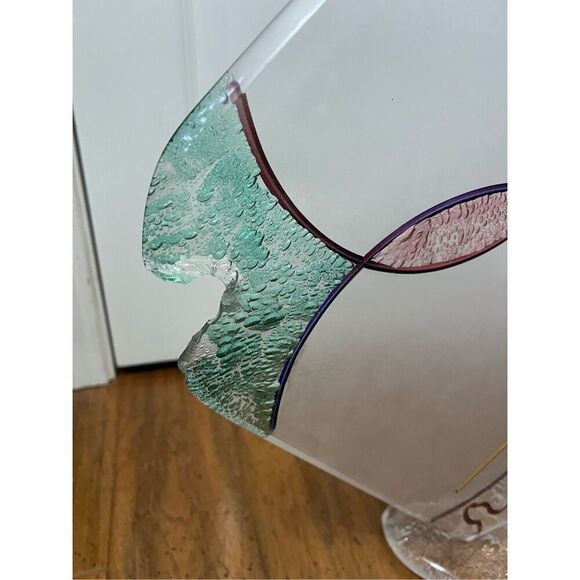 Signed Vintage crackled Abstract Acrylic Sculpture - Picture 4 of 12